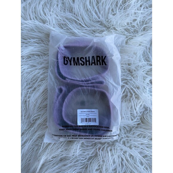 Gymshark Silicone Lifting Straps Purple One Size - Picture 1 of 10